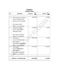 Net Worth Certificate for VISA Format 3